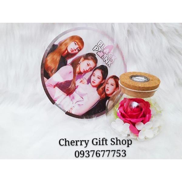Quạt Cầm Tay Black Pink 2019