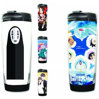 Bình nước IN HÌNH Con tim rung động Doraemon Eromanga sensei Ghibli Love is war anime chibi cốc đựng quà tặng tiện lợi