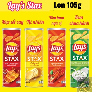 Snack Lay's STAX lon 105g đủ vị