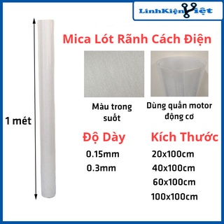 Mica lót rãnh cách điện dày 0.15mm/0.3mm quấn động cơ motor chống cháy màu trắng