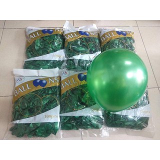 Đổ sỉ gói 100 quả bóng bay màu xanh lá đậm ( 30cm)