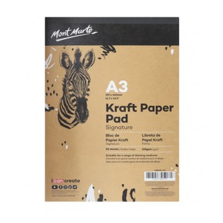Giấy nâu Mont Marte Kraft Paper - tờ lẻ - A4/ A3 dày 115gsm