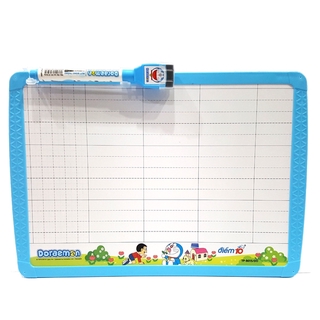 Bảng 2 Mặt A4 - Kẻ Ngang + Kẻ Ô + Bút Lông Bảng - Thiên Long B-015/DO - Viền Xanh Da Trời