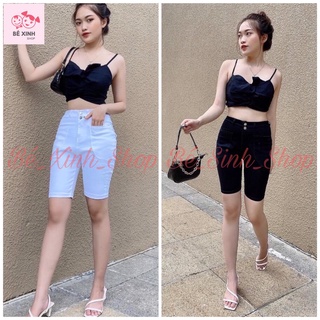 Quần ngố kaki lửng nữ quần nữ lưng cao [Chuẩn Shop] Quần nư kaki, ngố, legging lửng dáng ôm bó trắng đen NGỐ_TÚI _NGOÀI