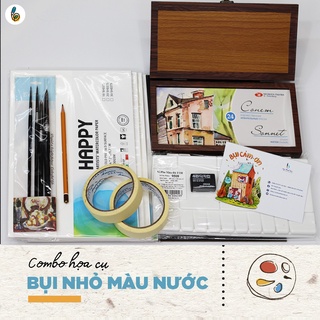 Combo Họa cụ vẽ Bụi nhỏ MÀU NƯỚC dành cho các bé