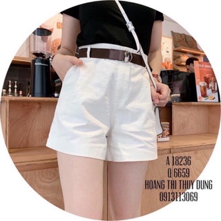 [ GIÁ GỐC TẠI XƯỞNG] Quần đùi, quần short nữ kèm dây nịt chất kaki jean, hình thật chụp sàn