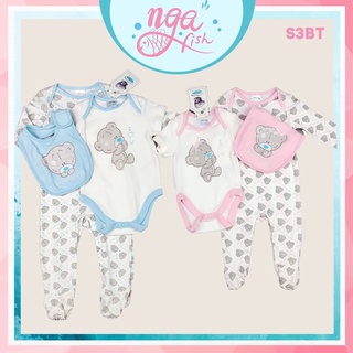 Sleepsuit cho bé trai bé gái Tiny  gồm  3 sản phẩm dễ thương Nga Fish S3BT