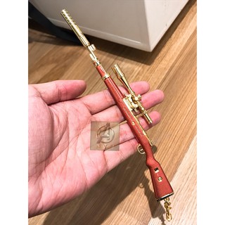 Móc khoá mô hình PUBG K98 17cm gold(kèm nòng)