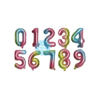 Bóng số màu Rainbow (25cm)