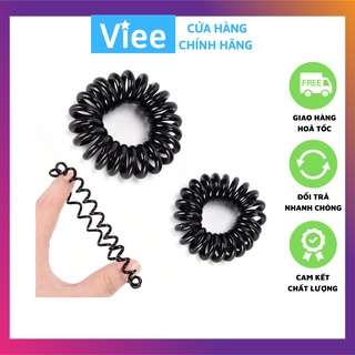 Combo 5 dây cột tóc lò xo đen nhỏ 3cm Thái Lan