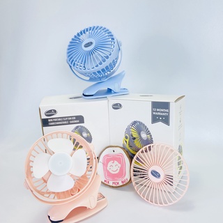 Quạt kẹp xe đẩy em bé Mastela tích điện, xoay 360 độ, bảo hành 12 tháng