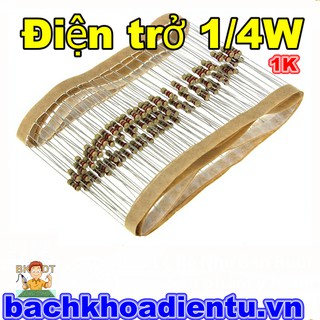 Điện trở 1K 1/4W túi 100c