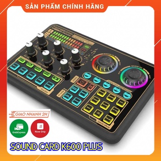 Sound Card K600 2022 ❤️ FREE SHIP ❤️ Phiên Bản Cao Cấp , Chuyên Dùng Livestream Bigo , Livestream Facebook