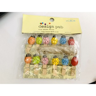 Kẹp gỗ mini kẹp ảnh hình bọ cánh cứng dễ thương- phụ kiện trang trí Handmade