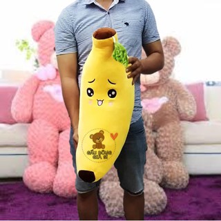 THÚ NHỒI BÔNG TRÁI CHUỐI 50CM CAO CẤP LÔNG MỊN