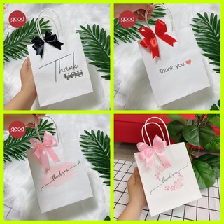 COMBO 10 túi giấy đựng nước hoa mỹ phẩm, đựng quà tặng siêu xinh ngang 16 cao 18 hông 8 cm tặng kèm nơ lụa