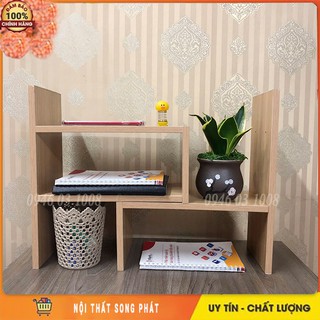 Kệ sách để bànFREESHIP Giá sách để bàn gỗ 3 tầng đa năng để bàn làm việc, bàn học (K2)