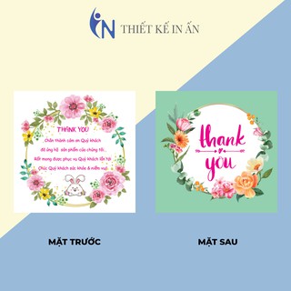THẺ CẢM ƠN  TRI ÂN KHÁCH HÀNG -  nâng cao thương hiệu sản phẩm - Giấy bìa cứng kích thước 5,4x5.4cm 100 cái - MẪU 15