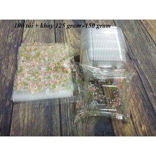 COMBO 100 KHAY VÀ TÚI ĐỰNG BÁNH TRUNG THU 125-150 GRAM ( TÚI DÁN)