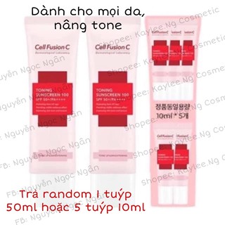 KEM CHỐNG NẮNG NÂNG TONE CELL FUSION C TONING SUN CREAM 100 SPF 50+ PA++++