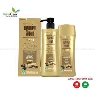 Dầu gội dược liệu Nguyên Xuân Bồng bềnh - Ngát hương hoa, phù hợp cho da đầu dầu.