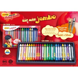 [Giao 2 Giờ] Bút sáp màu Jumbo FS Colokit CR-C036