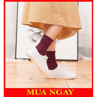 Tất bèo nhún cao cổ hàn quốc chất len đẹp nhiều màu TN19