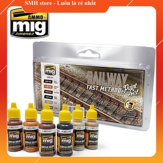 Bộ màu sơn mô hình cao cấp A.MIG-7471 Railway Fast Method Paint Set