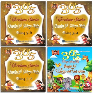 Sách - 365 Chuyện Kể Giáng Sinh - Truyện Song Ngữ Anh - Việt: Christmas Stories (Bộ 4 quyển, lẻ tùy chọn)