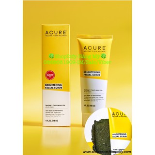 Tẩy Tế Bào Chết Sáng Da ACURE ORGANIC BRIGHTENING FACIAL SCRUB 4oz 118ml
