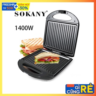 [Mã ELHADEV giảm 4% đơn 300K] Máy Nướng Bánh Mì, Kẹp Bánh Sandwich Đôi Chính Hãng SOKANY Loại Lớn