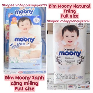 Bỉm dán/quần Moony Natural S58/M46/NB63 Cao cấp Nội địa Nhật bản