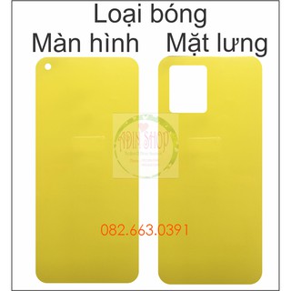 Dán PPF Realme 8 loại bóng, nhám dành cho màn hình, mặt lưng, mặt lưng full viền
