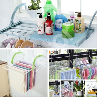 [FREESHIP] GIÁ PHƠI ĐỒ BAN CÔNG GẤP GỌN - INOX 36 KẸP - NHỰA 32 KẸP