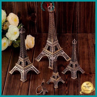 Mô hình tháp eiffel size vừa chiều cao 15-25cm chất liệu kim loại dùng để trang trí tiểu cảnh làm quà tặng , Qbin shop