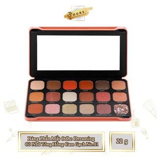 [Auth Thái] Bảng Phấn Mắt Odbo Dreaming Có Nhũ Tông Hồng Cam Gạch OD224 No.01