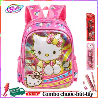 Balo cho bé đi học mẫu giáo hay cấp 1 hellokyti thời trang Tặng combo chuốc-tẩy-bút Shalla