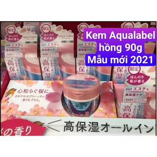 Kem dưỡng Aqualabel Shiseido 90g 5 in 1 Màu hồng Hoa anh đào
