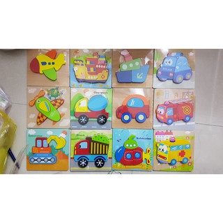 Đồ chơi xếp hình tranh ghép gỗ 3D nhiều hình ngộ nghĩnh - Phát triển trí tuệ cho bé từ 2 – 4 tuổi