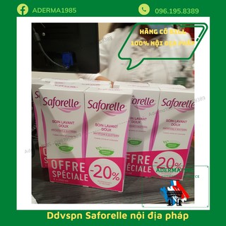Dung dịch vệ sinh phụ nữ Saforelle 500ml chăm sóc da nhạy cảm hương dịu nhẹ, hàng nội địa pháp