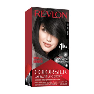 Thuốc nhuộm tóc đen Revlon 3D Colorsilk Soft Black - USA