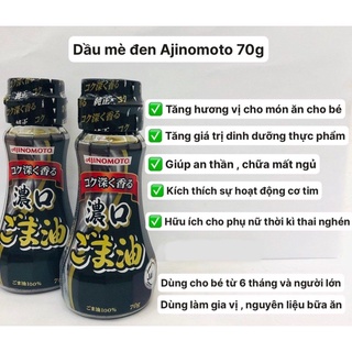 Dầu mè đen Ajinomoto Nhật Bản cho bé ăn dặm (chai 70g - mẫu mới)