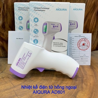 Nhiệt kế điện tử hồng ngoại - Máy đo nhiệt độ aiquda ad801 chính hãng LM0013