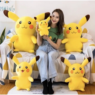 Gấu bông Pikachu ✨Freeship✨Gối ôm hình pikachu khổng lồ cho bé làm từ vải nhung lông mịn