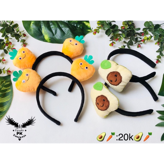 Băng đô cài tóc cà rốt+bơ🥑🥕