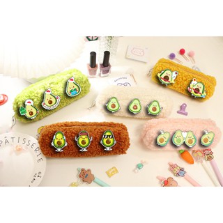 Hộp bút lông quả bơ huy hiệu HBLH14 hộp bút avocado cute hộp bút dễ thương