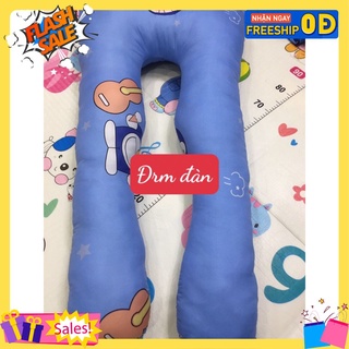 [ship hcm]Vỏ Gối Ôm Bà Bầu Hình Chữ U,Gối ôm đa năng mẫu doremon đàn