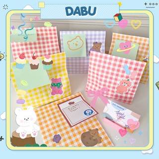 Túi giấy gói quà caro DABU dạng đứng size lớn 23 x 15 x 8