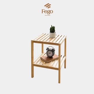 Kệ gỗ tab đầu giường 2 tầng tự lắp ráp FEGO/ Tủ để đầu giường phòng ngủ