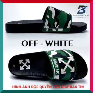Dép nam dép OFF-WHITE cao cấp 2 màu, đế cao su êm ái, nhẹ nhàng, họa tiết mới lạ phù hợp đi chơi, đi dạo.
